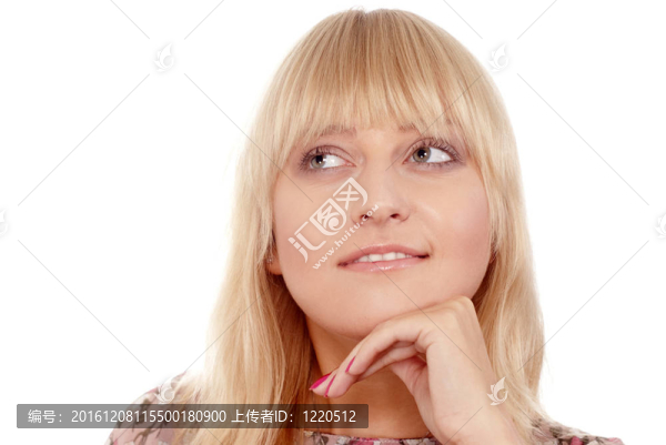 漂亮的金發(fā)女郎的姿勢