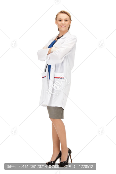 漂亮的女醫(yī)生用聽診器