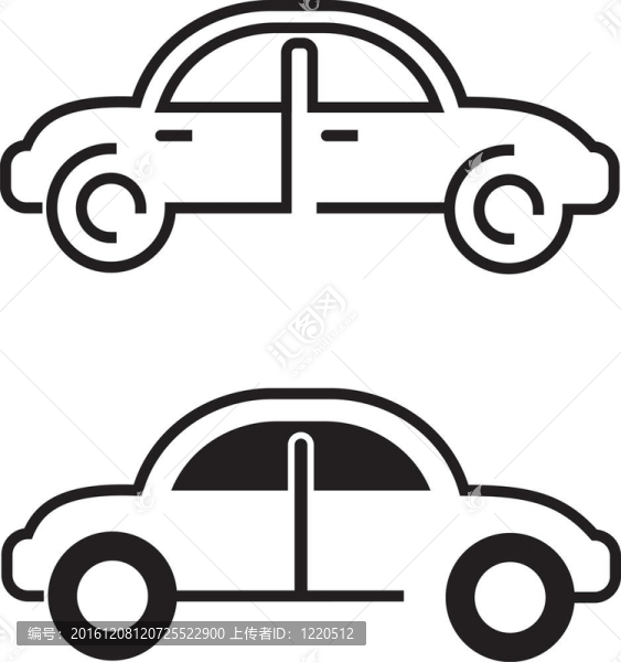 黑色的汽車圖標(biāo)