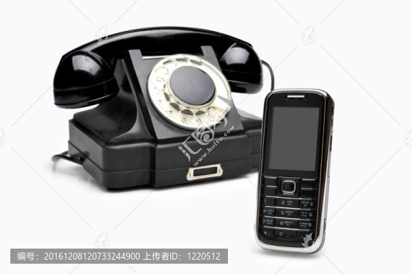 現(xiàn)代和老式電話