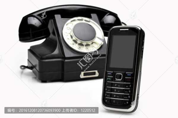 現(xiàn)代和老式電話
