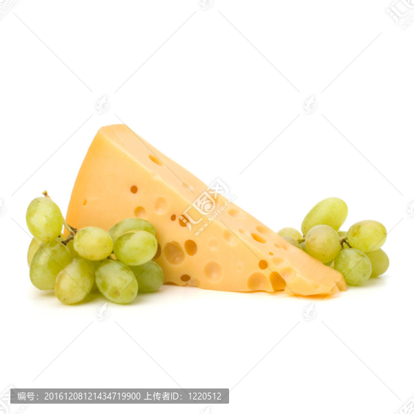 完美的一串葡萄和奶酪