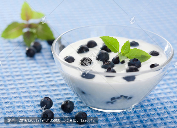 新鮮藍(lán)莓酸奶