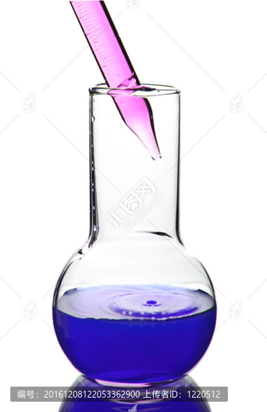 液滴從吸管插入瓶分離