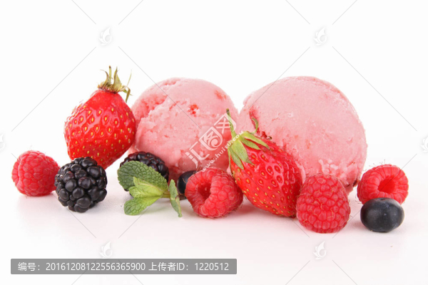 孤立的冰淇淋