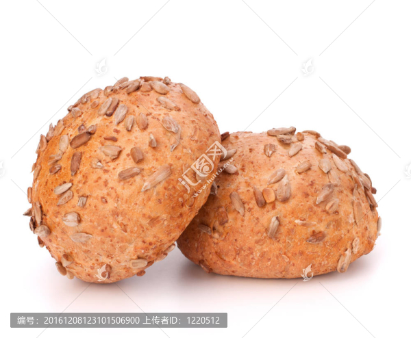 兩個三明治面包與葵花籽