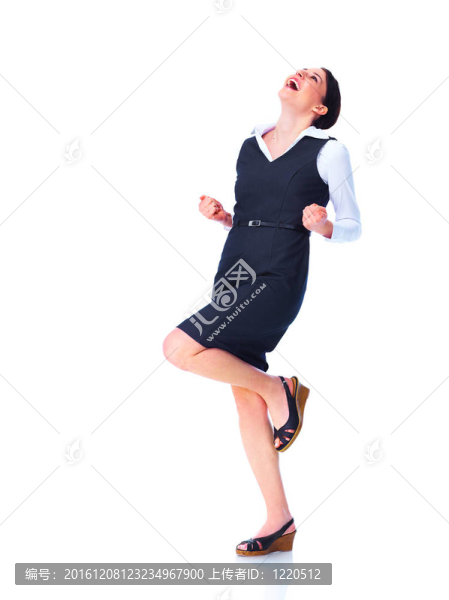 快樂商業(yè)女性。