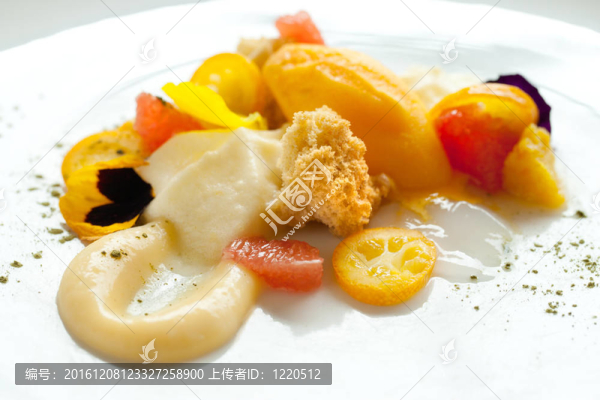 柑橘水果甜點(diǎn)。