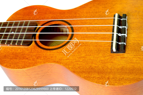 部分尤克里里孤立在白色背景