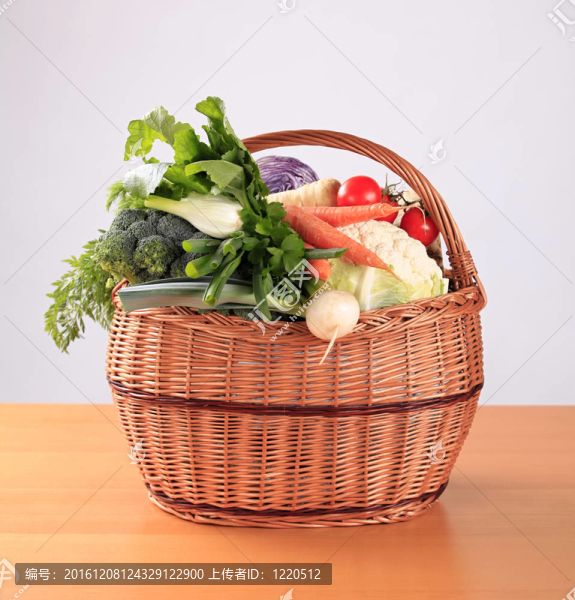 籃子里的新鮮蔬菜