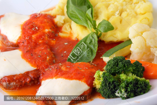 牛肉西紅柿裝飾特寫(xiě)
