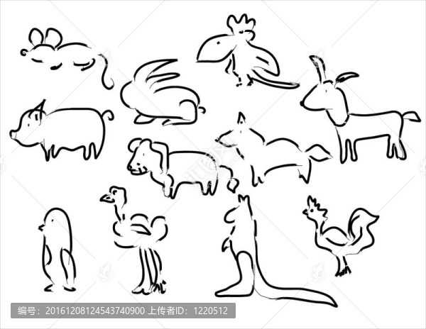 動物素描圖