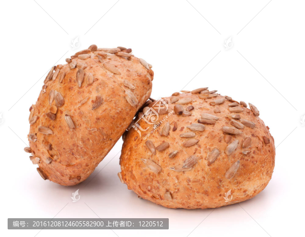 兩個三明治面包與葵花籽