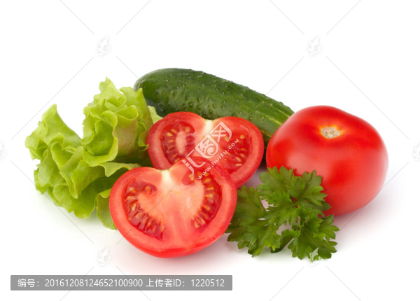 番茄黃瓜蔬菜生菜沙拉