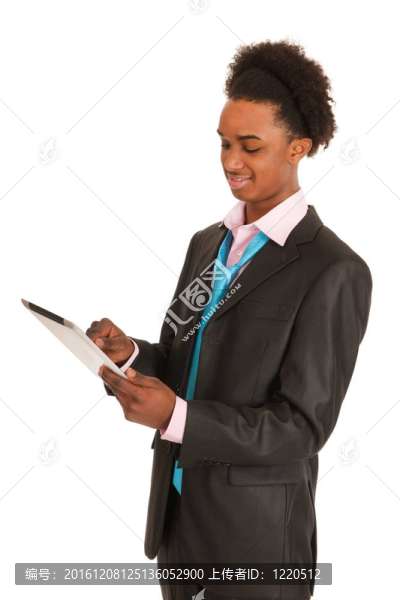 年輕的黑人商人