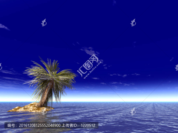 單掌上荒島上的一天