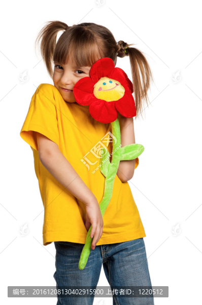 女孩與花