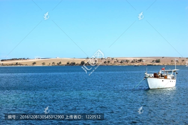 海岸附近的船
