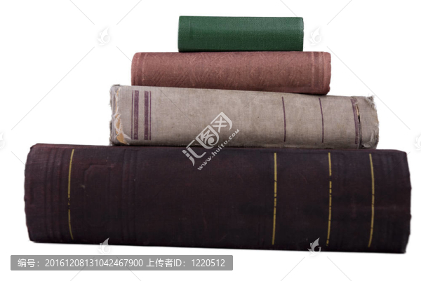帶白色隔離邊的堆棧舊書類型