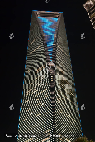 上海環(huán)球金融中心大樓夜景