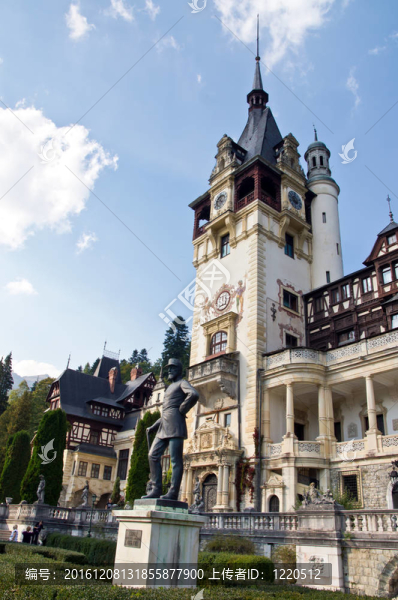Peles,Castle。錫納亞；羅馬尼亞。