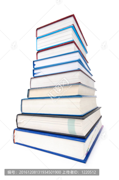 白色的高疊圖書
