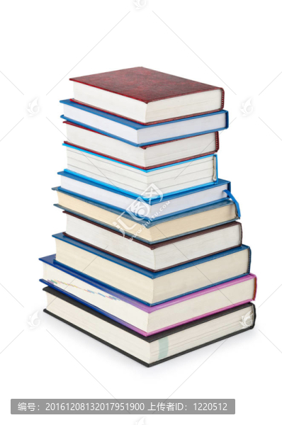 白色的高疊圖書