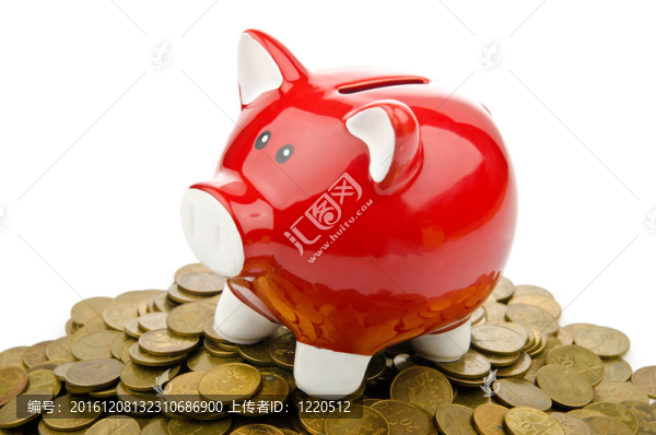 小豬銀行和白色硬幣