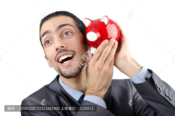 在存錢罐存錢的人