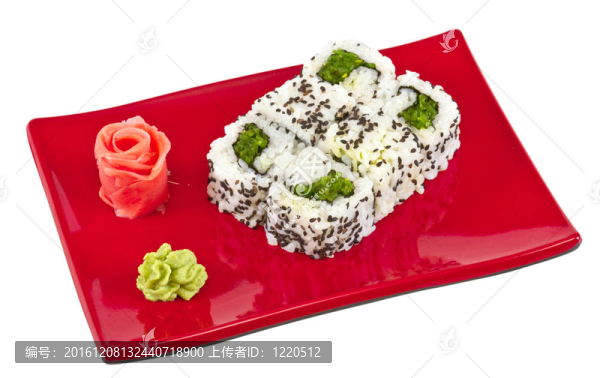 日本的素食卷的海苔