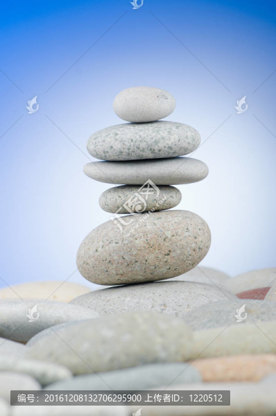 卵石堆積反對梯度背景