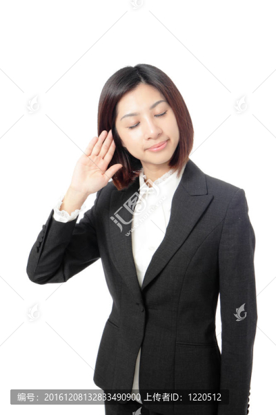 商業(yè)婦女用手傾聽