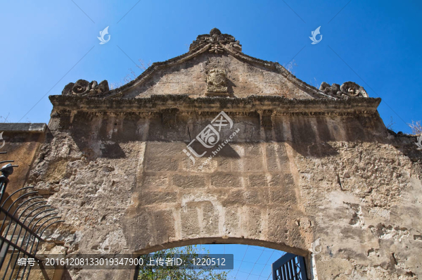 陶瓷博物館。Episcopio,Castle。格羅塔列。普利亞。意大利.