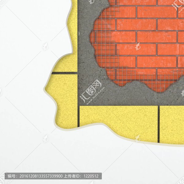 建設(shè)背景。具有材料層的墻