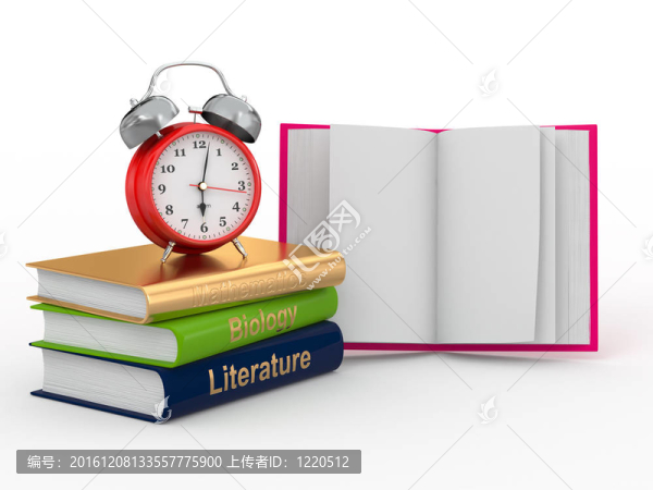 期末考試。書籍鬧鐘