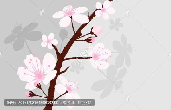櫻桃枝向量