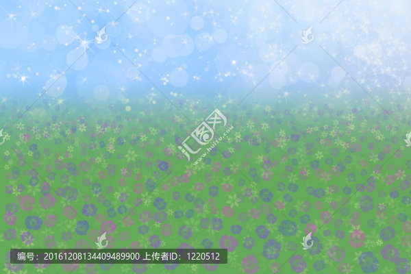 春天背景天空草花