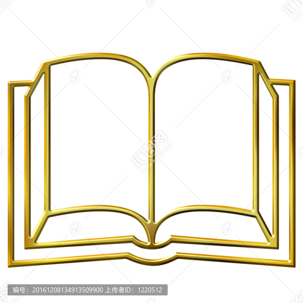 3D,Golden,Book