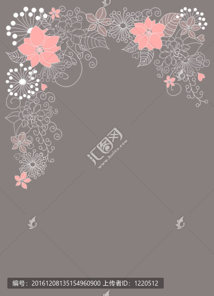 美麗的背景與花卉裝飾