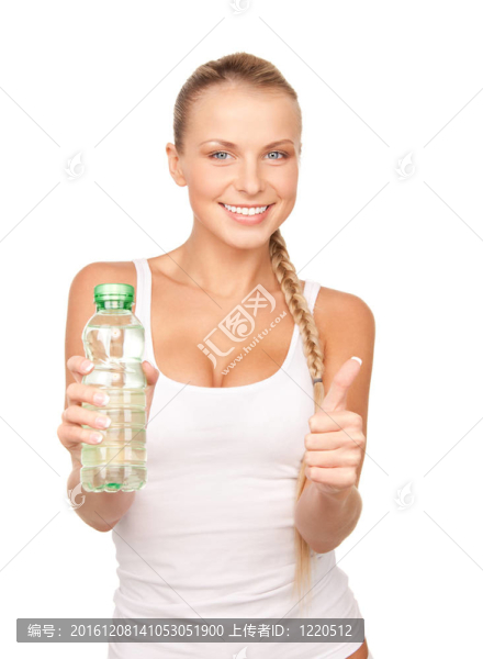 美女帶瓶水