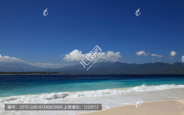 夏季熱帶島嶼白沙海灘