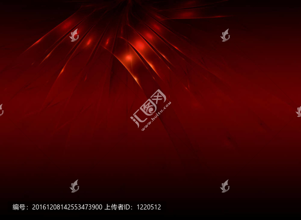 黑暗背景中紅色的抽象結(jié)構(gòu)