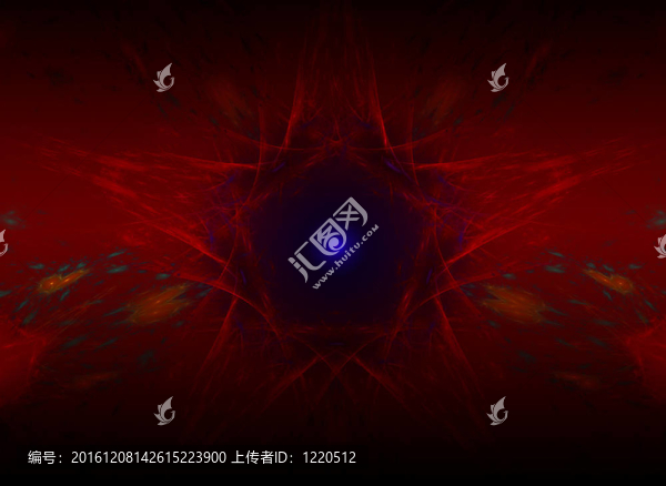黑暗背景中紅色的抽象結(jié)構(gòu)