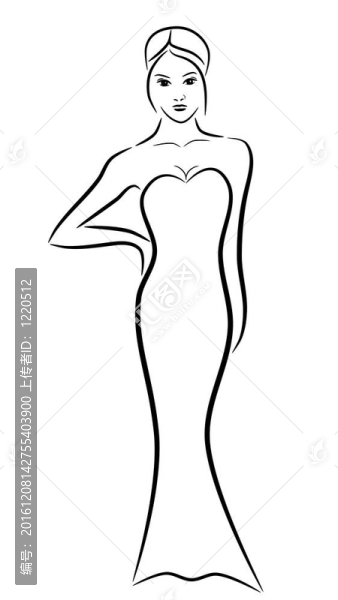 優(yōu)雅女性插畫(huà)