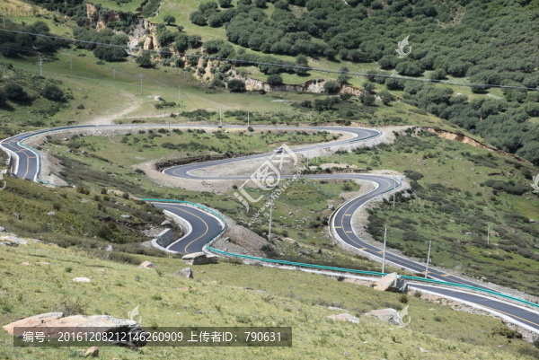 彎曲的公路,盤山公路,飄帶公路