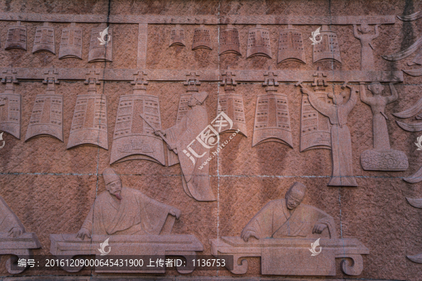 古代表演場景浮雕