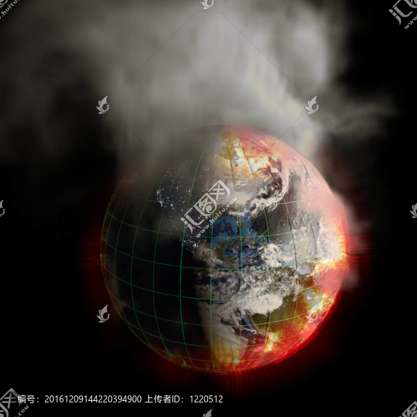 地球火全球變暖或輻射