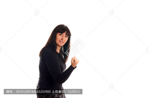 女人握拳