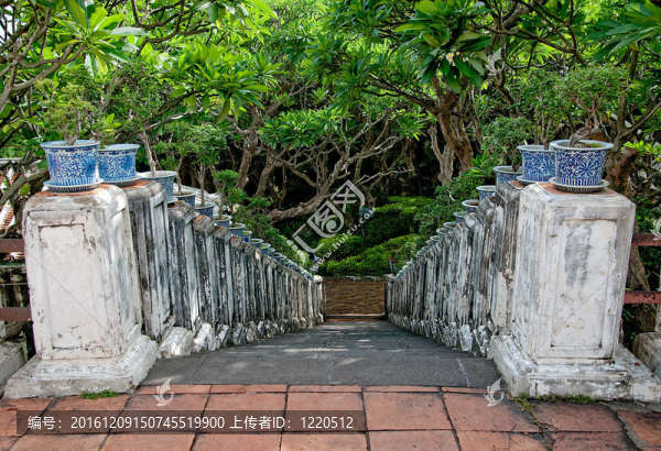 KOH旺宮殿的樓梯；Petchaburi省泰國(guó)