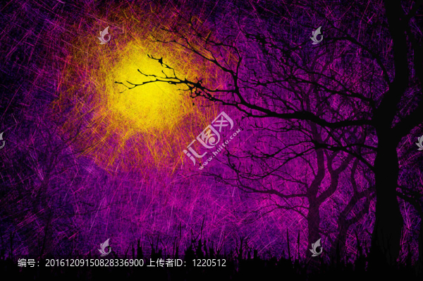 Grunge紋理的萬圣節(jié)之夜的背景